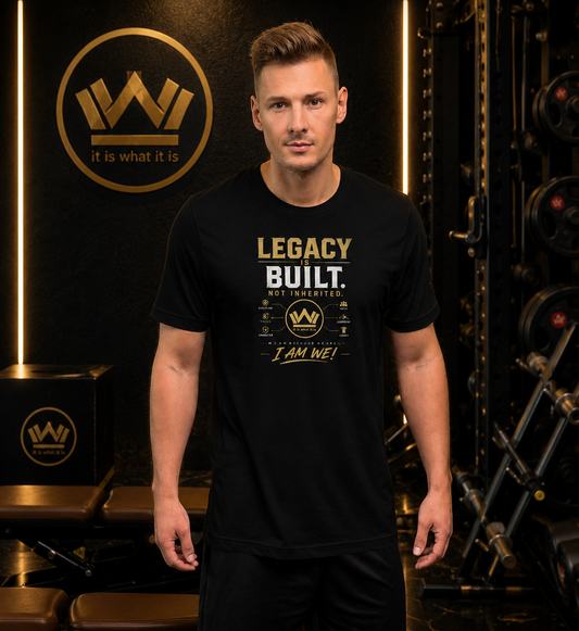 Legacy Is Built. Not Inherited. Tee – I Am We Edition
